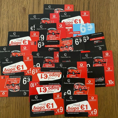 Phone time recharge cards used, pack of 200