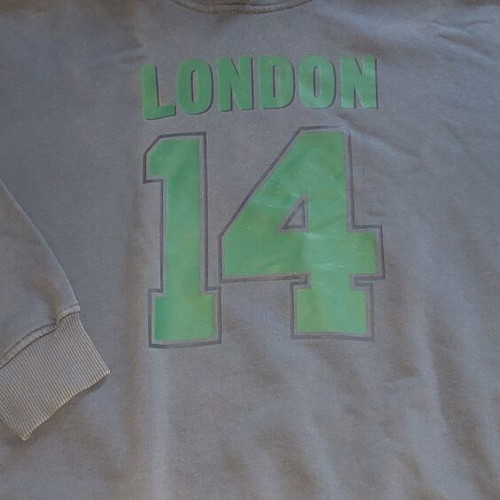 Admiral hoodie used, blue and green, size 12 years