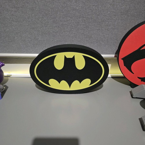 Batman 3D printed lamp new with led lighting and usb connection