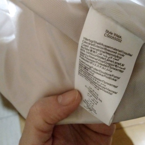 In Wear wool coat new, off white, size XL