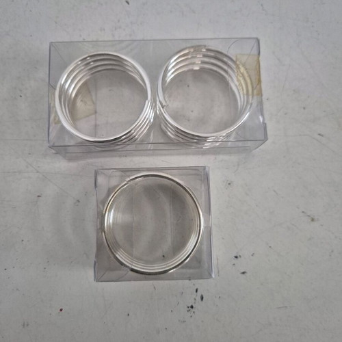 Silver-plated napkin rings set of 3