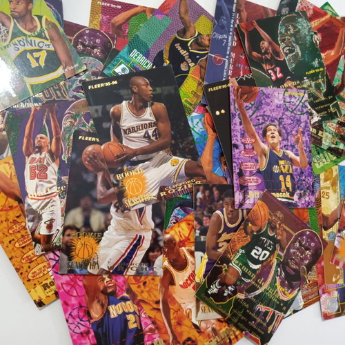 NBA Fleer 1995-96 basketball card lot 100+ with Michael Jordan Total D and inserts