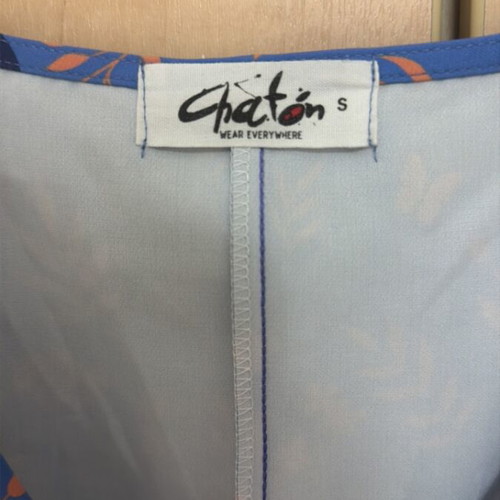 Chaton one-piece jumpsuit new, purple and orange