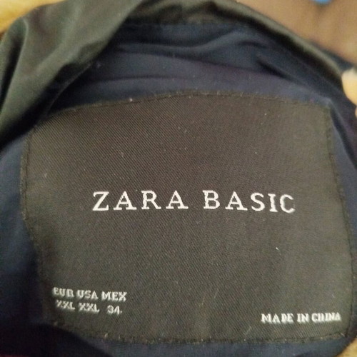 Zara women's long jacket with belts size XL-XXL like new, blue