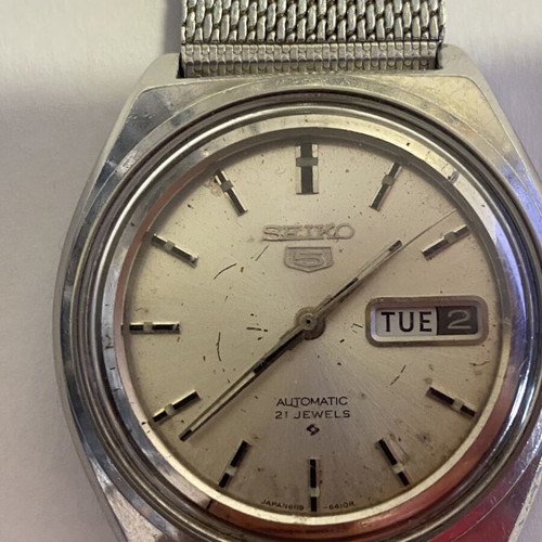 Seiko 5 Automatic 21 Jewels Vintage Watch 6119-6410 Used