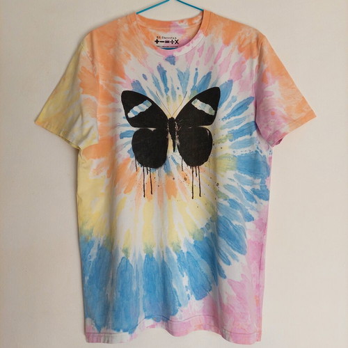Ed Sheeran Mathematics Tour Tie-Dye T-shirt used, size L