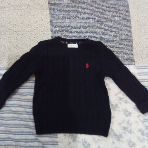 Polo Ralph Lauren baby knitted sweater used, dark blue, 18-24 months