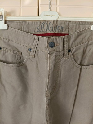 S.Oliver men's pants beige like new, size M, 100% cotton