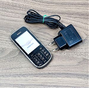 Nokia Asha 202 Dual- Sim Κινητό τηλέφωνο Μαύρο Κλασικό Vintage κινητό τηλέφωνο Με Φορτιστή