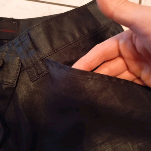 Linen pants new, black, size M 38 10, straight cut with pockets