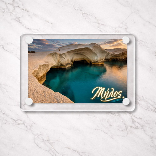Acrylic fridge magnet 6x9cm – Milos, Greek summer collection