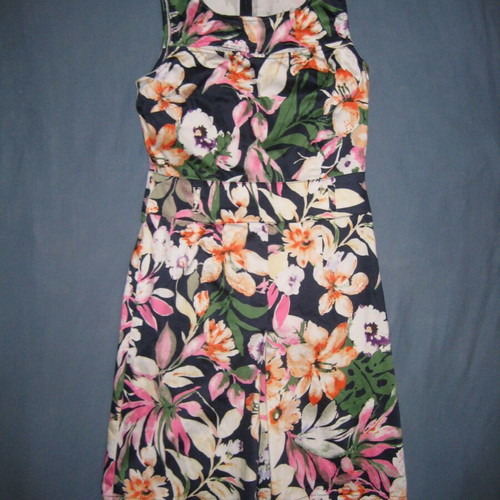 Raxevsky cotton floral midi dress like new, sleeveless, elegant line