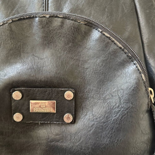 Hunter backpack used, black leatherette
