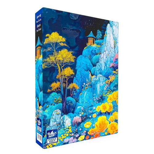 Black Sea Puzzle 500 Pieces Middle of the Rocks Under the Stars