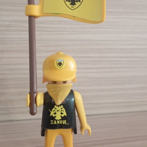 Playmobil AEK Fan Figure like new with team flag