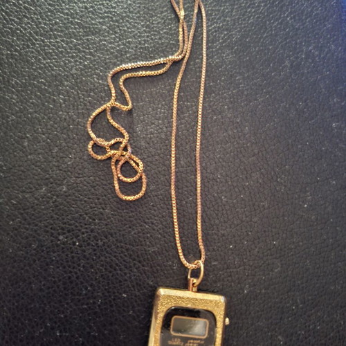 Vintage digital watch pendant Capricorn new with chain