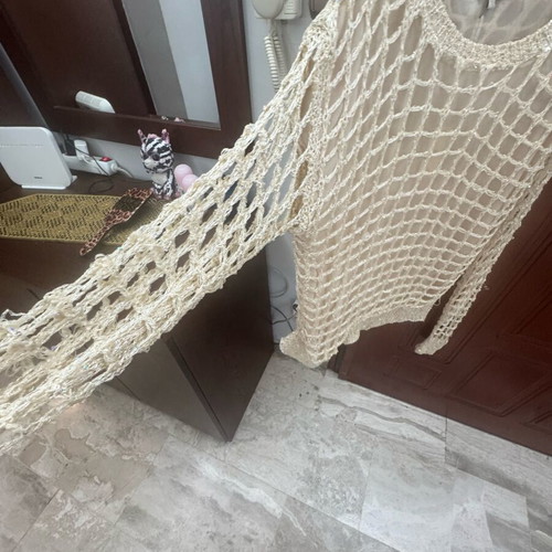 Knitted sweater new, beige, Pin up