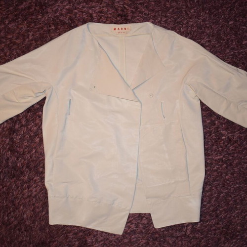 Marni Coat used, oversize, white and beige