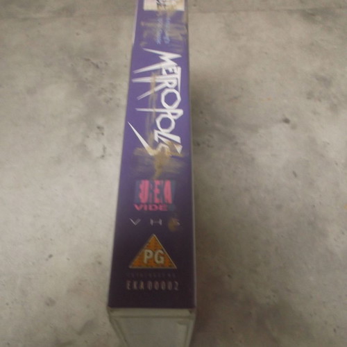 Metropolis VHS video cassette used, science fiction, 1990s