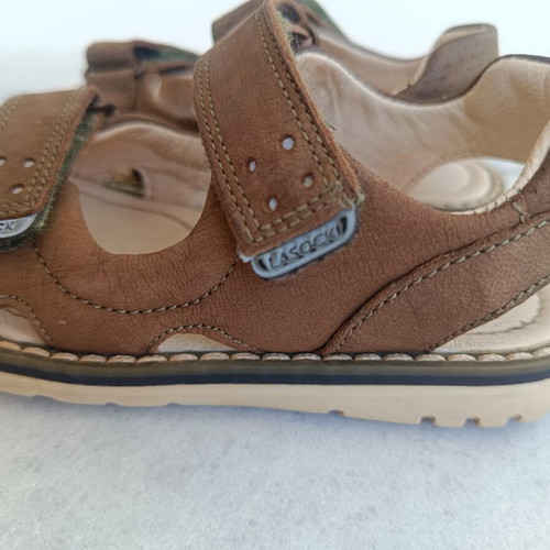 Lasocki leather sandals size 25 used, beige and brown