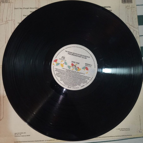 The Breakfast Club O.S.T. vinyl, rock