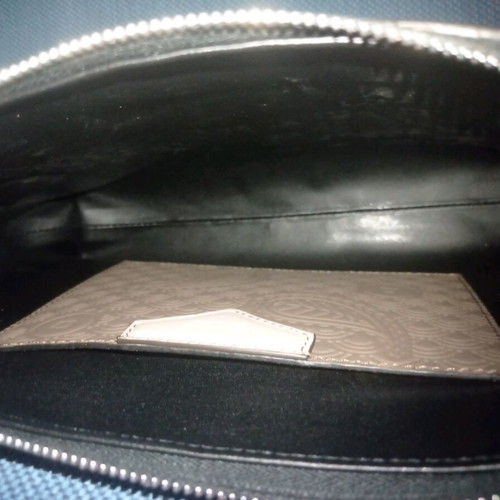 Montblanc women's beige leather clutch bag new