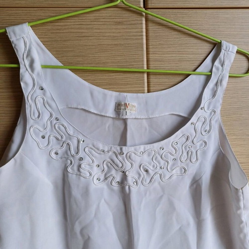 Top white satin by TZIVANI, size M