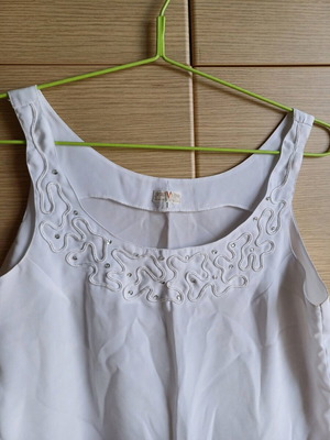Top white satin by TZIVANI, size M