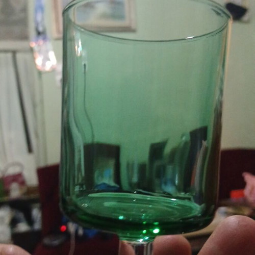 Luminarc Cavalier Emerald Green vintage liqueur glasses set of 4