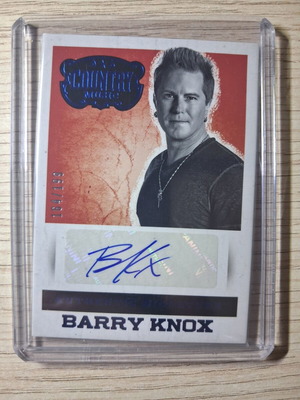 Barry Knox Panini Country Music autograph card