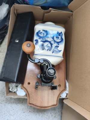 Russian porcelain coffee grinder new from The Red October Factory