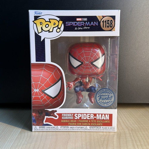 Funko Pop Friendly Neighborhood Spider-Man Metallic 1158 like new