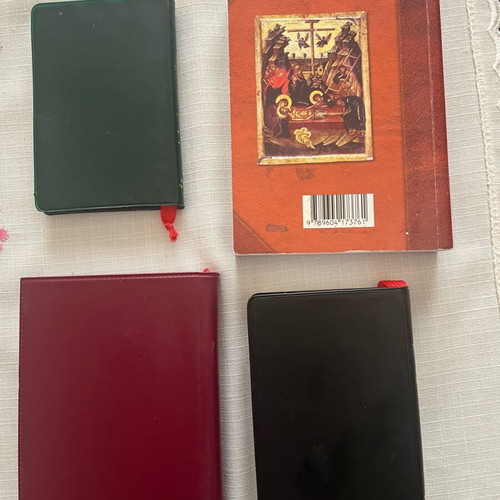 Set of 4 liturgical books of Holy Week and Akathist Hymn like new