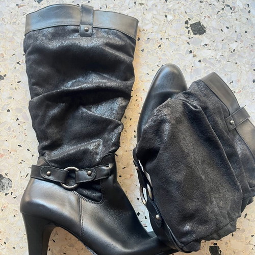Boxer black leather boots new, size 41