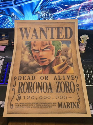One Piece Wanted Posters Zoro new