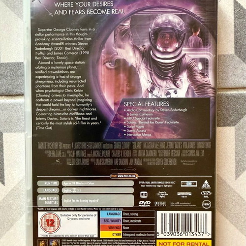 Solaris DVD new with English subtitles, sci-fi