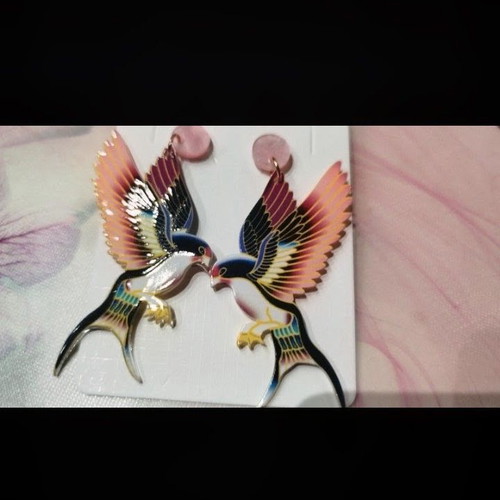 Plexiglass earrings new, multicolor