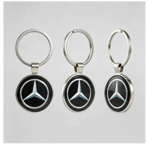 Mercedes-Benz metal keychain new, black and silver