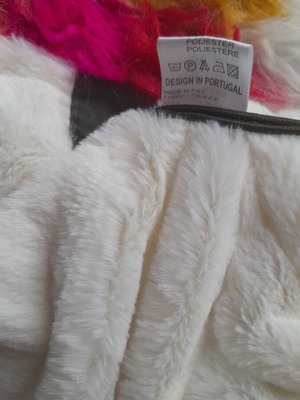 Ativo khaki jacket with multicolor fur for 10 years, 142 cm new