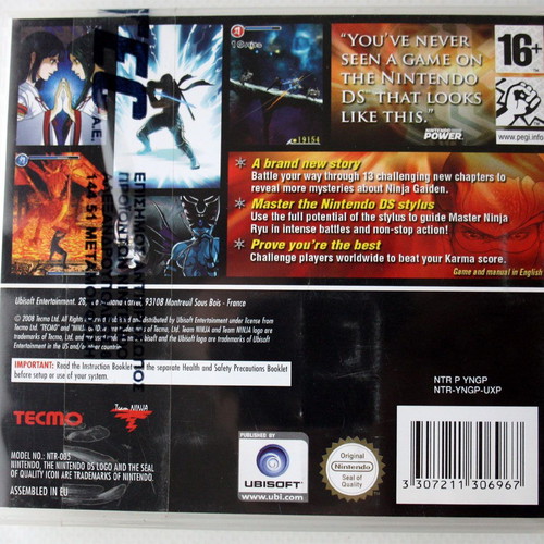 Nintendo DS Ninja Gaiden Dragon Sword new, sealed