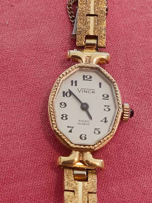 Vinca vintage women's mechanical watch, 19 Rubis Incabloc
