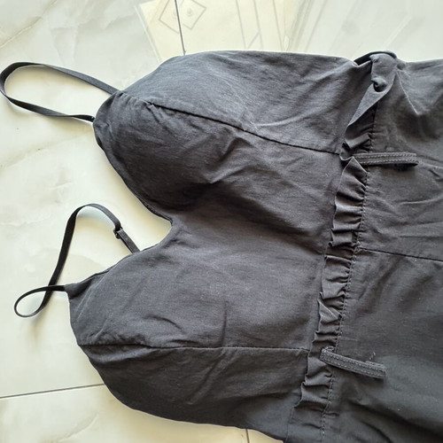Shorts dress black used, elastic waist, size S