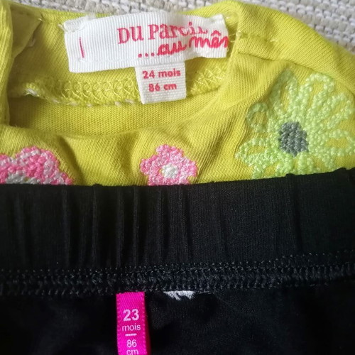 Orchestra pants and Dpam blouse set for 2-year-old girl