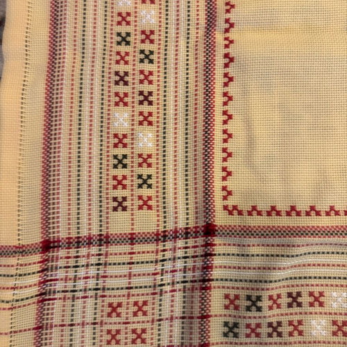 Handmade tablecloth fully hand-embroidered new beige