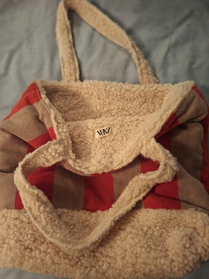 Zara shoulder bag double-sided like new, beige and orange