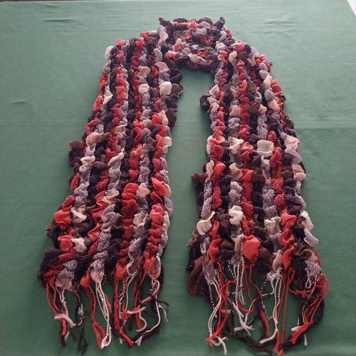 Scarf kaskol like new in brown and orange tones