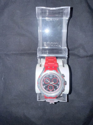 Swatch unisex watch like new, red