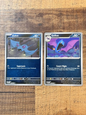 Pokemon Cards Zubat 049/086 & Golbat 050/086 Chaos Rising Set new