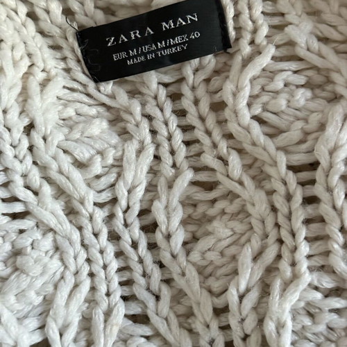 Zara knitted cardigan white like new, size M