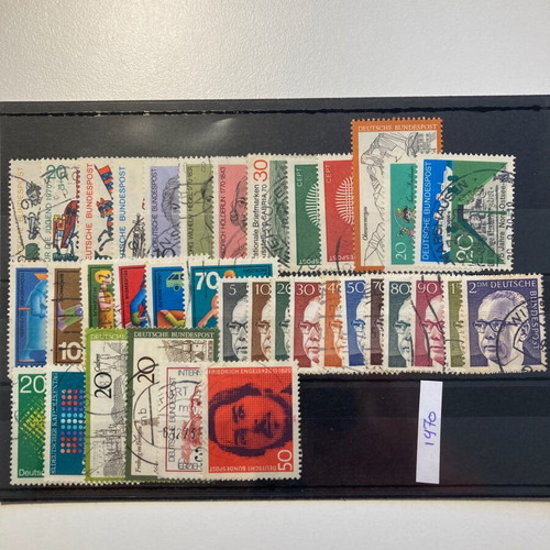 German stamps used, complete series 1970